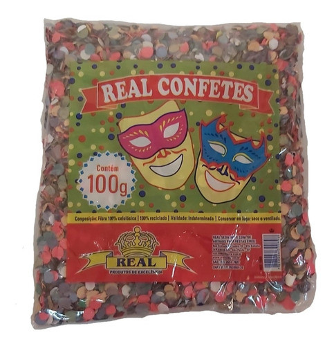 Confete Carnaval Folia Festa - Kit Com 10 Pacotes 1kg Total 1