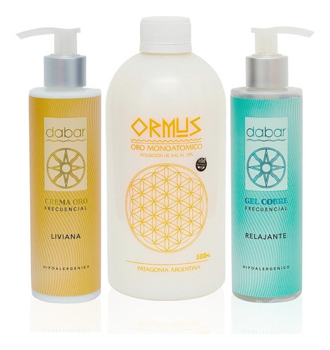 Combo 1 Ormus 500ml + Crema Oro Liv 200ml + Gel Cobre 200ml 0