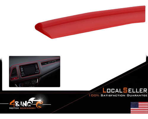 20ft Red Molding Panel Gap Edge Car Trim Strip Líneas Insert 0