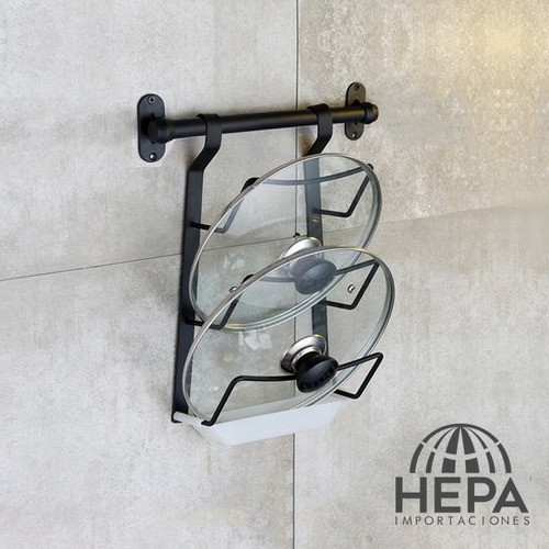 Organizador Colgante Para Tapas De Ollas , Barra De Cocina 1