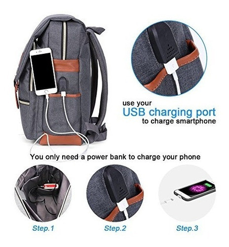 Mochila Modoker P/notebook De 15 In C/puerto De Carga Usb 1
