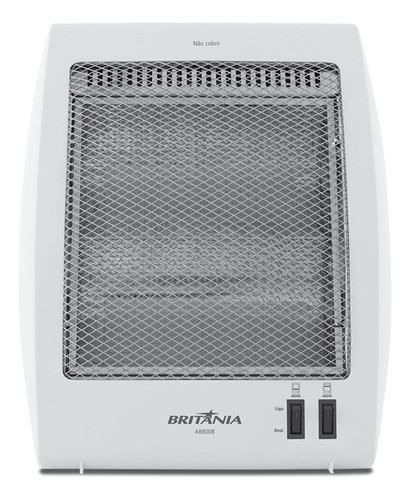 Aquecedor De Ambiente Britânia Halógeno Ab800b Branco 220v 0