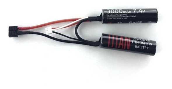 Bateria Airsoft 7.4v 3000mah Titan Litio Nunchuck T-plug 0 Bateria Airsoft 7.4v 3000mah Titan Litio Nunchuck T-plug 0