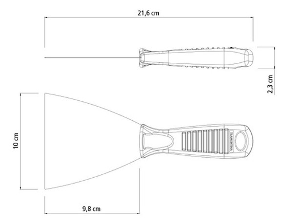 Espátula Flexible 100 Mm Acero Mango Plástico Tramontina 1 Espátula Flexible 100 Mm Acero Mango Plástico Tramontina 1