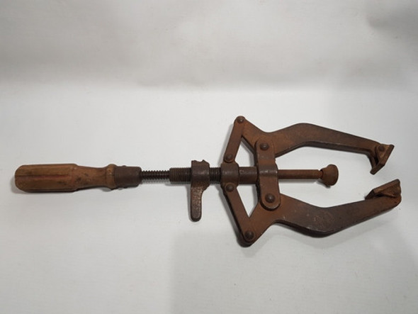 Carpinteria Antigua Prensa Triple De Mano Única! Mag 58031 0