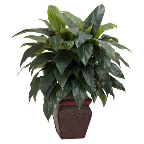 Casi Natural 6688 Cordyline Con Jarrón Decorativo Seda Plant 0