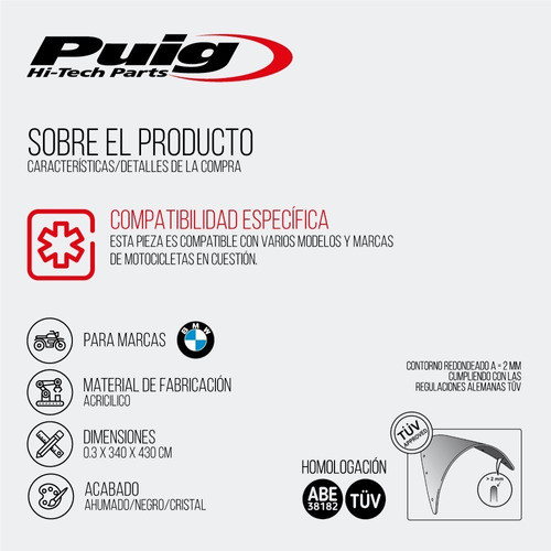 Cupula Parabrisa Puig Touring C/ Visera G310gs 17 Ahumado 1