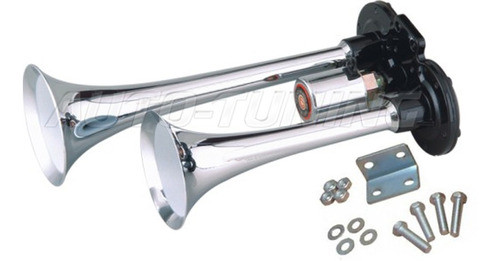 Bocina De Aire Cromada Camion Aeroelectrica 12 Volts 0
