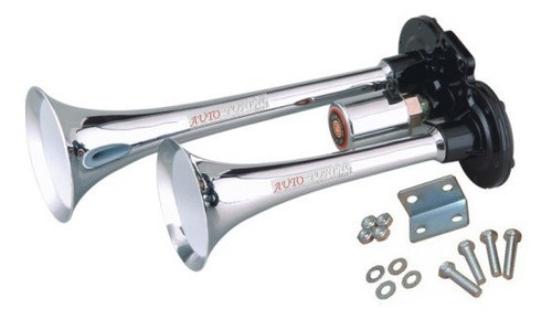 Bocina De Aire Cromada Camion Aeroelectrica 12 Volts 1
