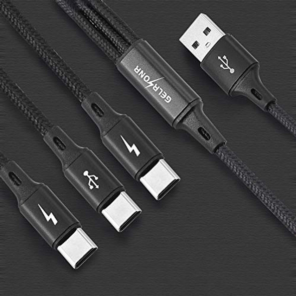 Gelrhonr Multi Usb C Splitter Cable? 3 En 1 Cable De Carga T 0