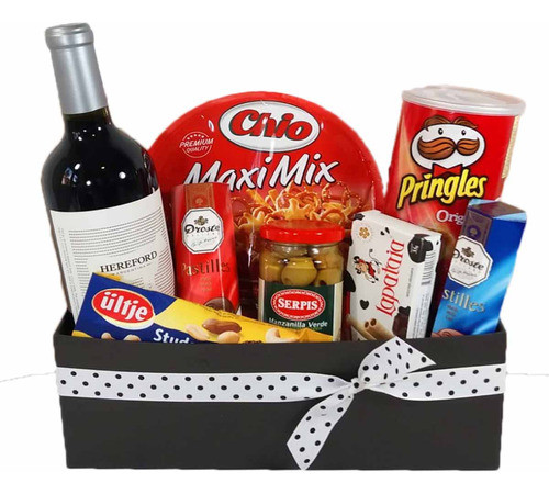 Vino Canasta Regalo Obsequio Atención Gourmet Kit 0