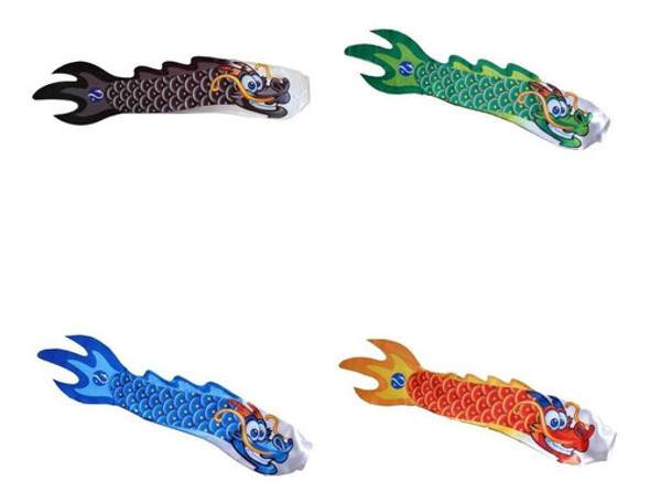 4x Bandeira De Dragão De Biruta Ao Ar Livre Pendurado 0