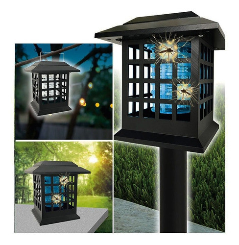 Mata Mosquito Y Foco Recargable Solar 2 En 1 1