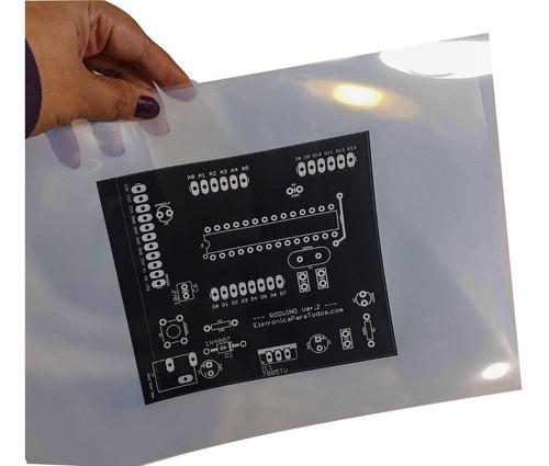 Filme Azulado Fotolito Placa De Circuito Impresso A4 C/10 1