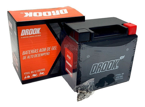 Batería Motos Drook Ytx5l-bs Gel Cg Titan Rx Biz 0