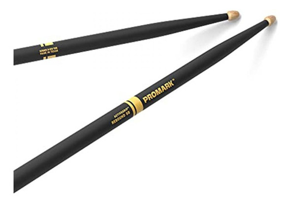 Par De Palillos Bateria Promark Activegrip Rebound 5b Negro 0