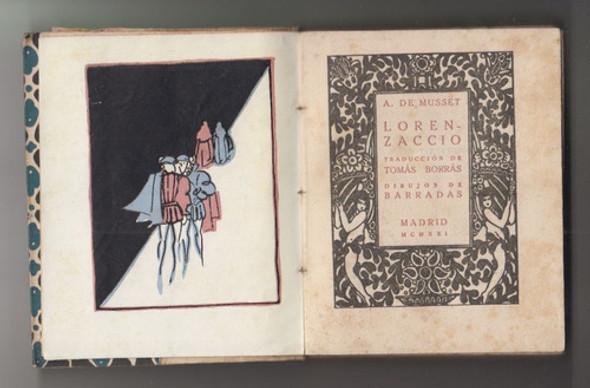 1921 Arte Rafael Dibujos Barradas Lorenzaccio De Musset Raro 1