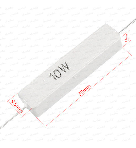 5 Resistencias Ceramica Cementada 10w 1.8k 1800 Ohm 1k8 1