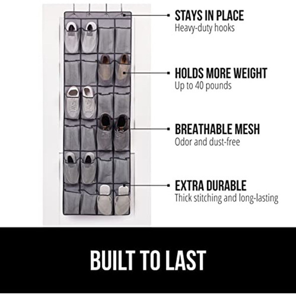 Organizador Colgante De Puerta 2u 24div Red Gris 1