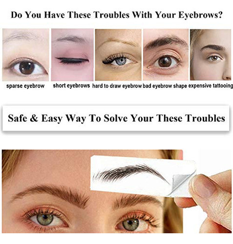 22 Pares De Tatuajes De Cejas Peel Off 4d Etiqueta Engomada 1