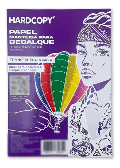 Papel Manteiga  Para Tattoo A4 Hardcopy - 100 Folhas 0