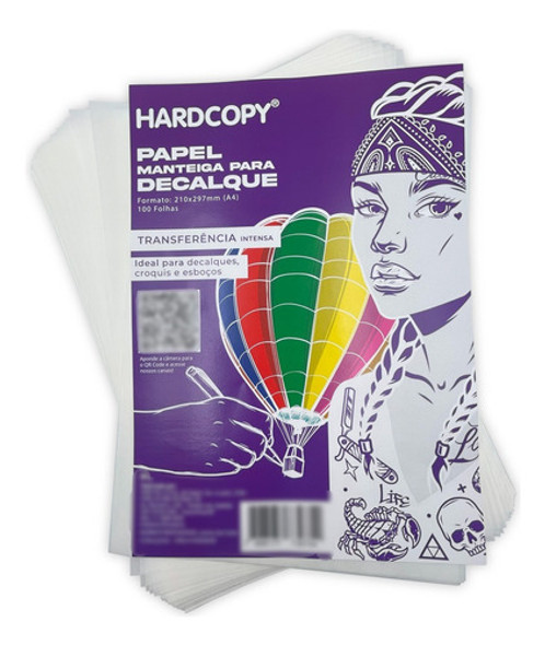 Papel Manteiga  Para Tattoo A4 Hardcopy - 100 Folhas 1