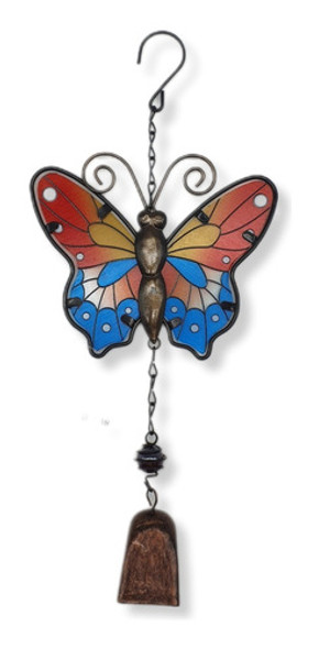 Móvil Mariposa. Metal Y Vidrio. Con Campana. 3 Colores 1