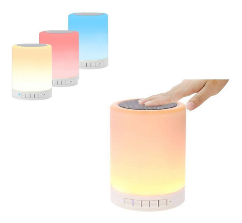Parlante Bluetooth Táctil Con Luces 0