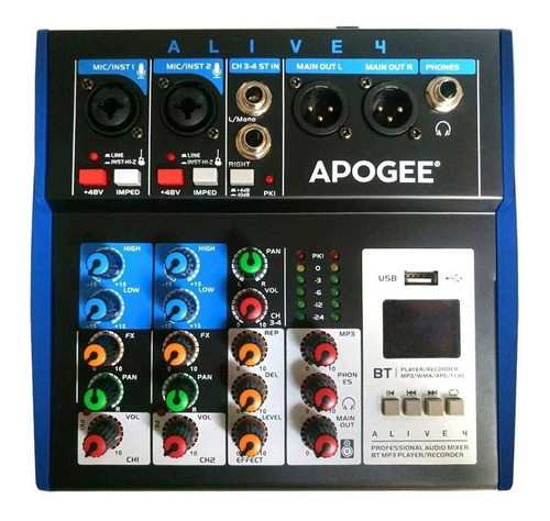Consola Mixer Apogee Alive 4 Con Usb Bluetooth - Envios 0