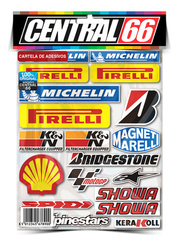 Kit Adesivos Patrocinios M06 Bolsa Alfajor Teto 0
