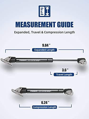 Piston A Gas Otuayauto 100n Puerta Elevable Mueble X2 Negro 1