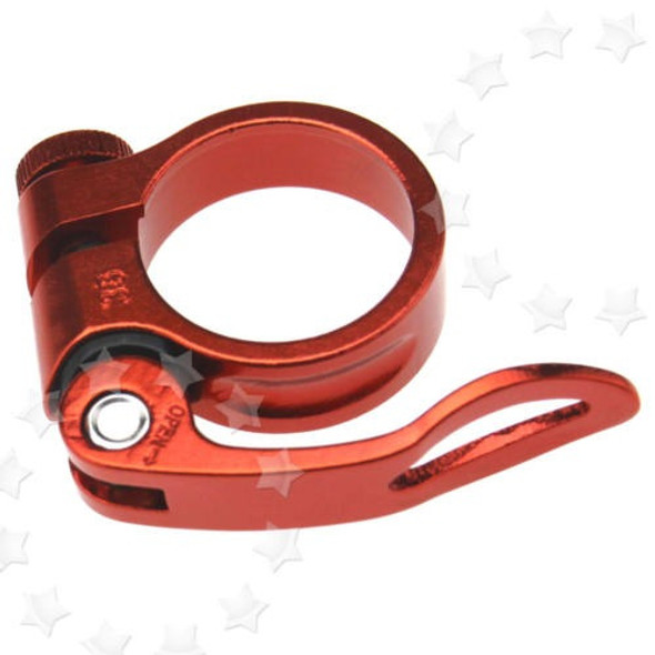 Montaña Bicicleta Ciclismo Asiento 34,9 Mm Aleación Rojo Ráp 0