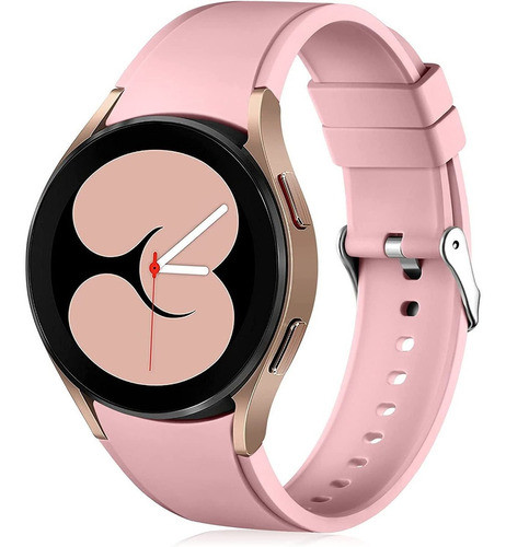 Malla De Silicona Para Galaxy Watch 4 Band 40mm 44mm Rosa 0