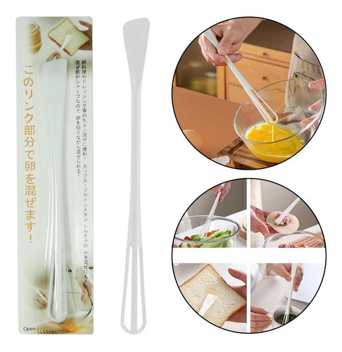 Espatula Pate / Manteiga Fouet Manual De Plastic 2 Em 1 23cm 0
