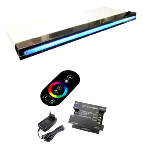 Cascata Para Piscina 25cm Com Iluminação Led Rgb + Comando 0