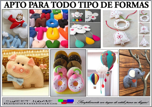 Paño Lenci Fieltro Para Artesanias X5 Unidades 1