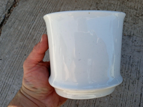 Viejo Florero Contenedor Loza Dresden 14,2 X 10,4 X 14 Alto 0