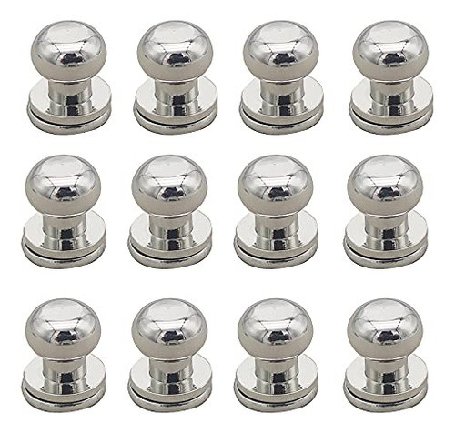Remaches De Boton Cabeza Redonda Con Tornillo Pack 12 Plata 0