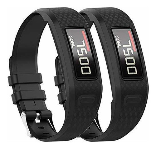 2 Mallas De Silicona Para Reloj Garmin Vivofit 1/2 Talle L 0