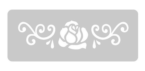 Stencil Eq Arte Mini 4,5 X 17 - Rosa Y Arabezco (319) 0