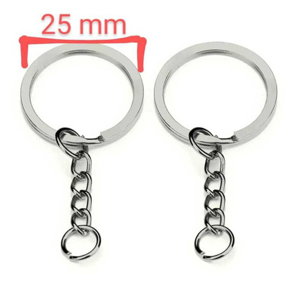 50 Argolla Plana Reforzada C Cadena + 50 Argollitas Union 1