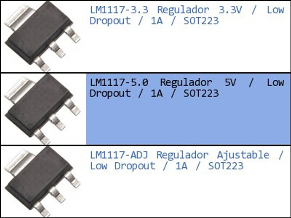 Pack 40x Lm1117-5.0 Sot223 Regulador 5v Low Dropout 1a-p 1