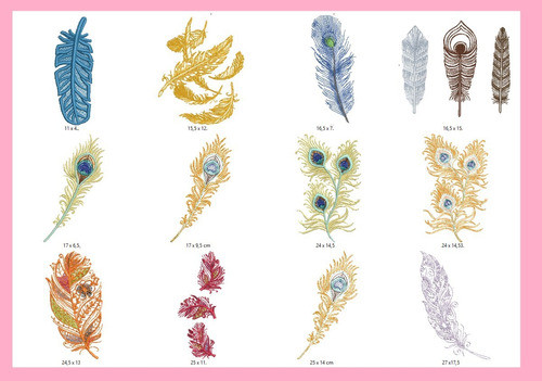 40 Matrices P/ Maquinas De Bordar Plumas 1