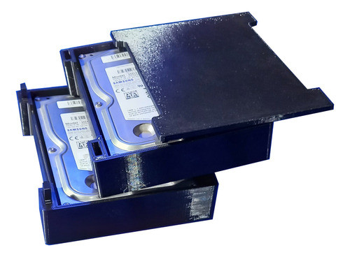 Caja Plástica Modular P/guardar 2 Discos Duro 3,5 Alvarena3d 0