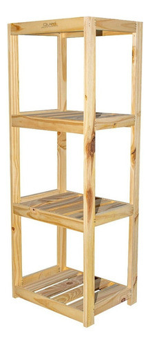 Estanteria Organizador De Pino Con 4 Estantes 40cm 0