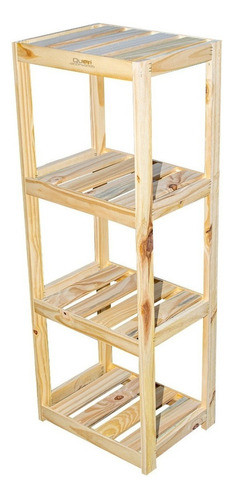 Estanteria Organizador De Pino Con 4 Estantes 40cm 1
