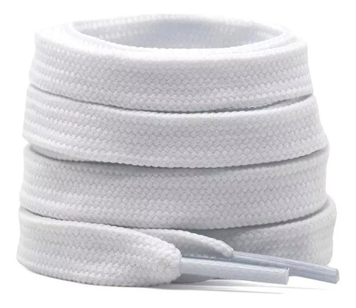Kit 3 Pares Cadarço Largo Bboy Fat Lace Grosso Branco Tenis 0