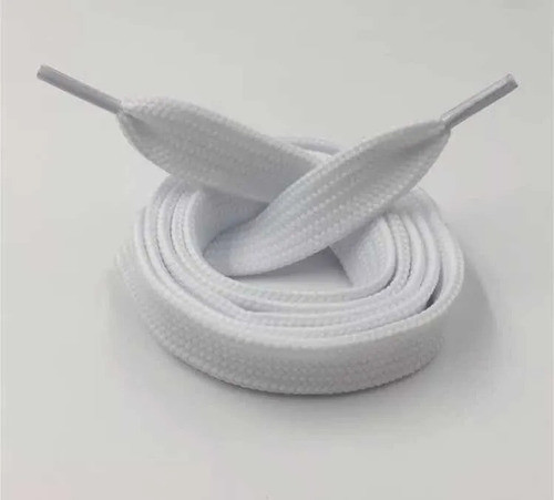 Kit 3 Pares Cadarço Largo Bboy Fat Lace Grosso Branco Tenis 1
