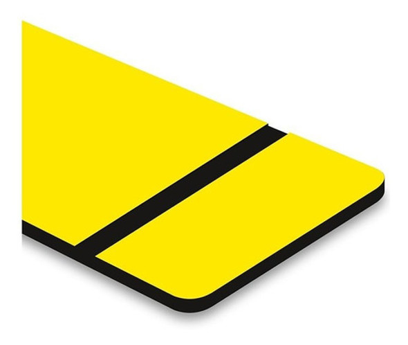 Chapa Abs Dupla Camada Amarelo/preto - 1220x610x1.5mm 0
