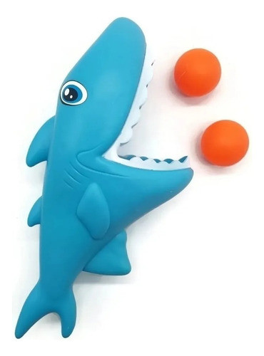Juguete Tiburón Gatillo Lanza Pelotas Juego Infantil 0